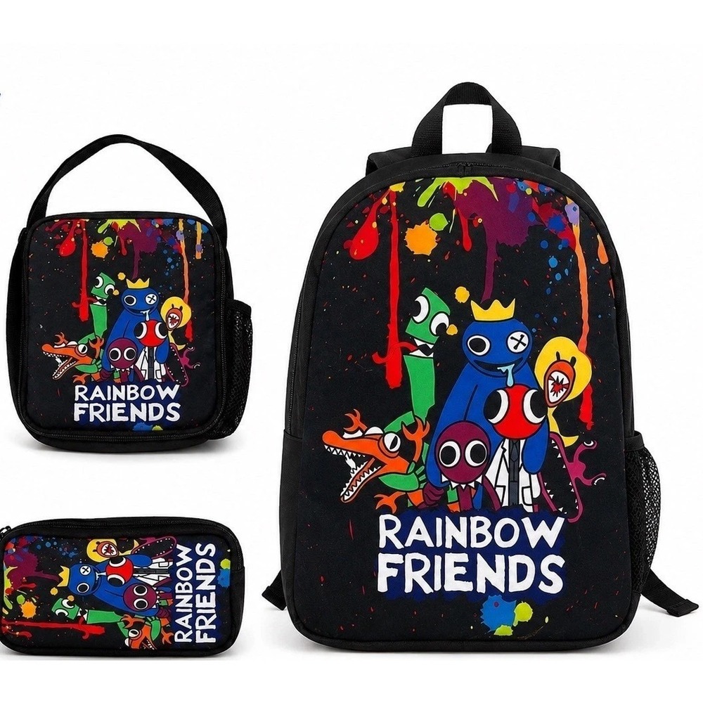 RAINBOW FRIENDS 3 PIECE SET Backpack and Lunch Bag Pencil case Sealed